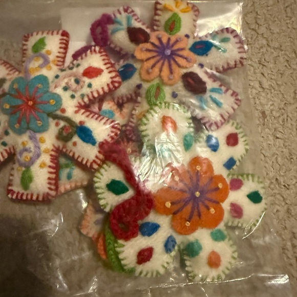 Colorful Felt Snowflake Ornaments - Picture 2 of 5